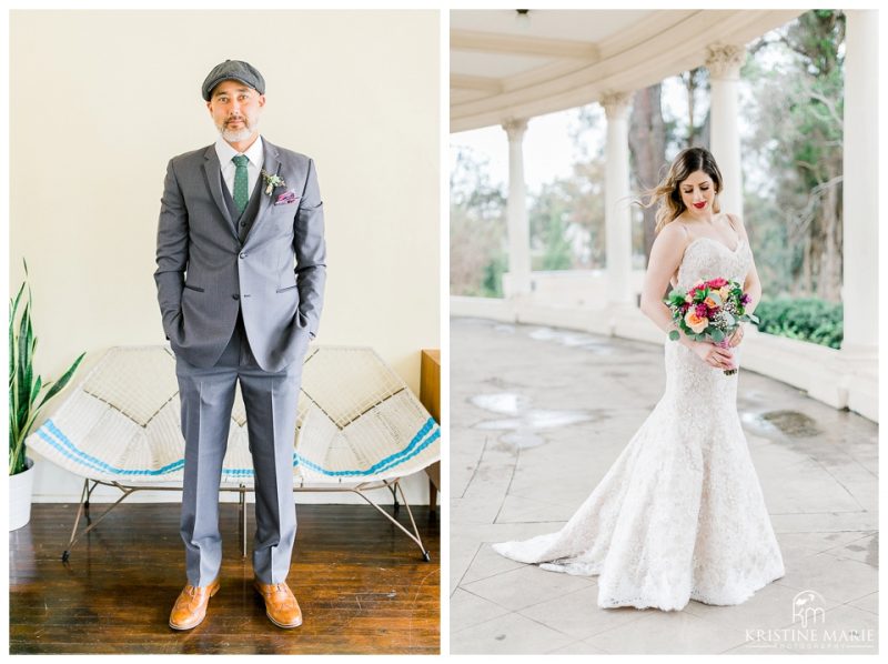bride and groom portrait | Balboa Park San Diego Wedding Photographer | Chula Vista Woman's Club | Kristine Marie Photography 