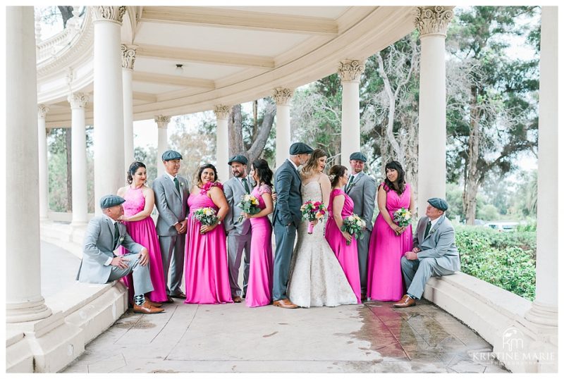 wedding party photo | Balboa Park San Diego Wedding Photographer | Kristine Marie Photography 