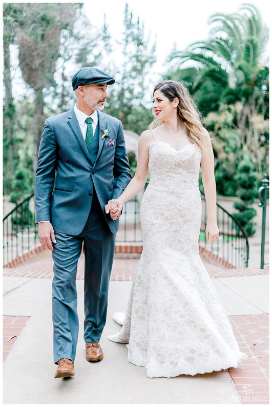 natural romantic bride and groom photo | Balboa Park San Diego Wedding Photographer | Kristine Marie Photography 