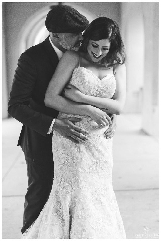 black and white bride and groom photo | Balboa Park San Diego Wedding Photographer | Kristine Marie Photography 