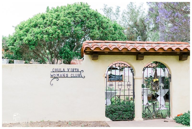 Outside of Chula Vista Womans Club | San Diego Wedding Photographer | Kristine Marie Photography 