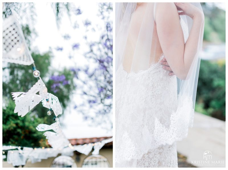 papel picado market lights lace | Chula Vista Womans Club | San Diego Wedding Photographer | Kristine Marie Photography 