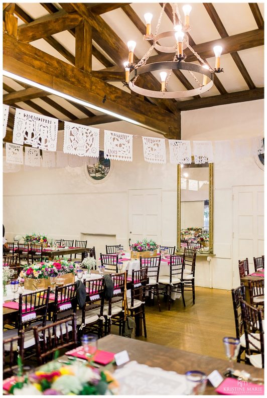 fuschia reception details | Chula Vista Womans Club | San Diego Wedding Photographer | Kristine Marie Photography 