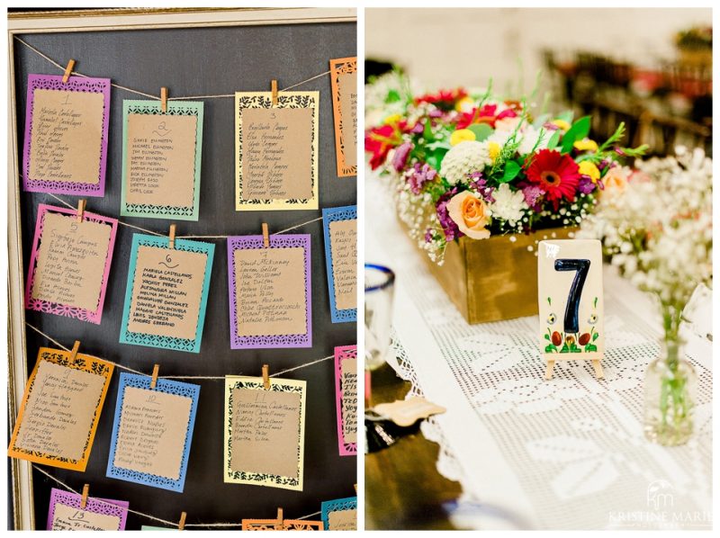 colorful wedding details | Chula Vista Womans Club | San Diego Wedding Photographer | Kristine Marie Photography 