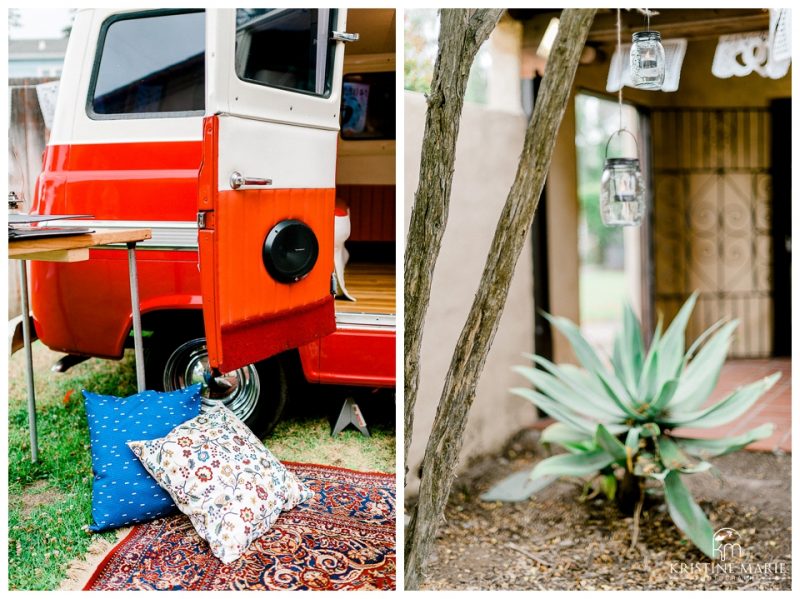retro vintage red van photobooth | Chula Vista Womans Club | San Diego Wedding Photographer | Kristine Marie Photography 