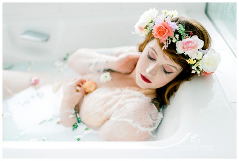 Romantic Milk Bath Photography | Tokyo Yokosuka Yokohama Photographer | © Kristine Marie Photography