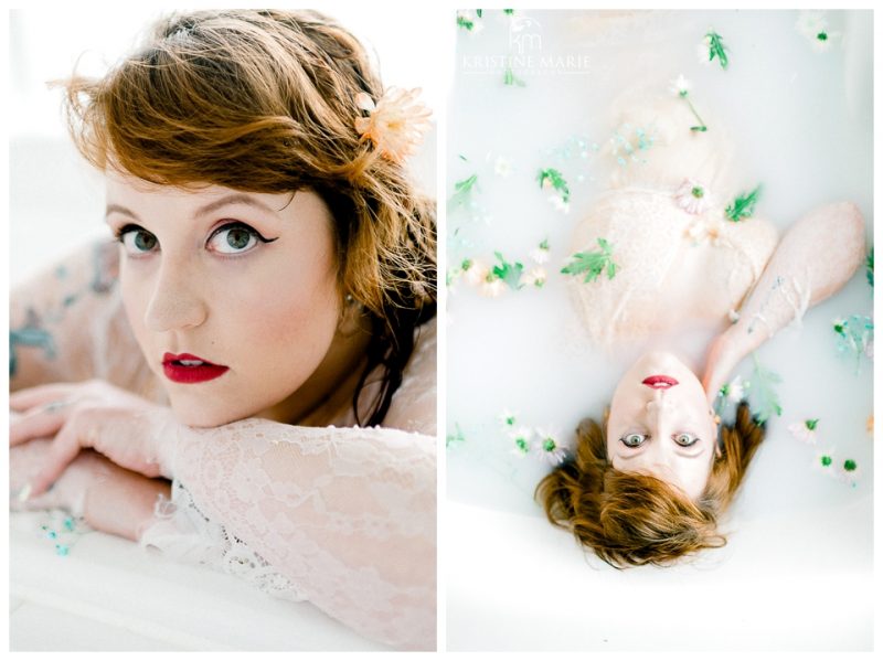 Romantic Milk Bath Photography Boudoir Session Yokosuka