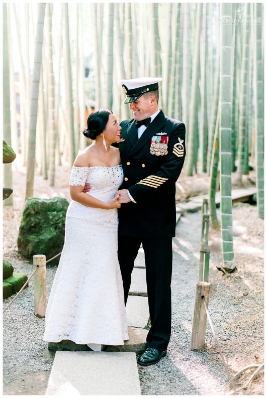 Hokokuji Bamboo Forest Bride Groom Navy |Yokosuka Tokyo Wedding Photographer | © Kristine Marie Photography (12)