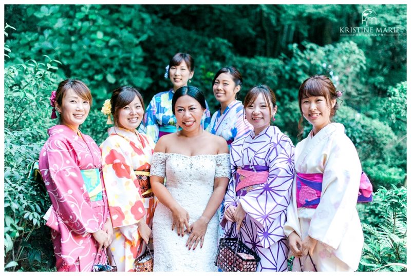 Hokokuji Bamboo Forest Bride and Bridesmaids Japanese Kimono |Yokosuka Tokyo Wedding Photographer | © Kristine Marie Photography (16)