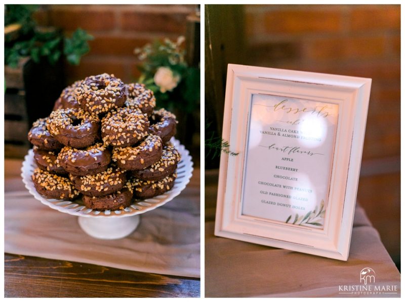 donuts desserts | BRICK Liberty Station Wedding Picture San Diego Photographer | © Kristine Marie Photography 