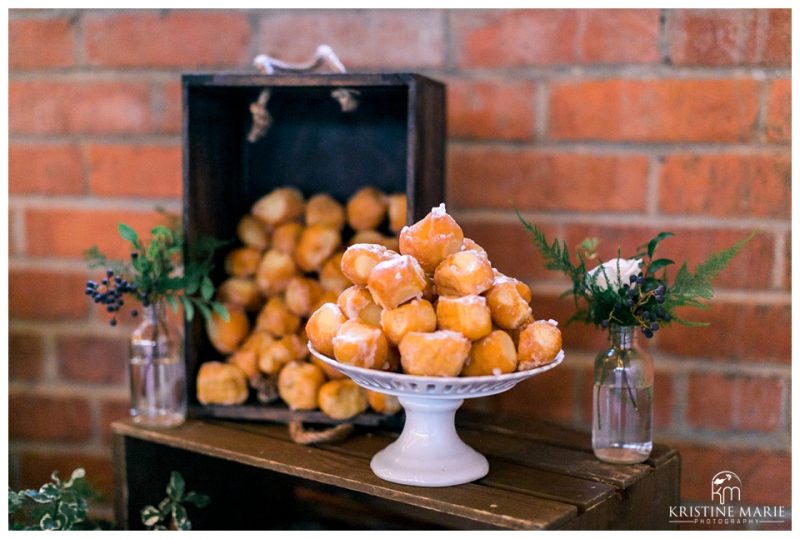 donut holes desserts | BRICK Liberty Station Wedding Picture San Diego Photographer | © Kristine Marie Photography 