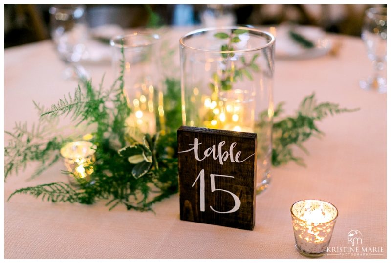 wood accents candlelight | BRICK Liberty Station Wedding Picture San Diego Photographer | © Kristine Marie Photography 