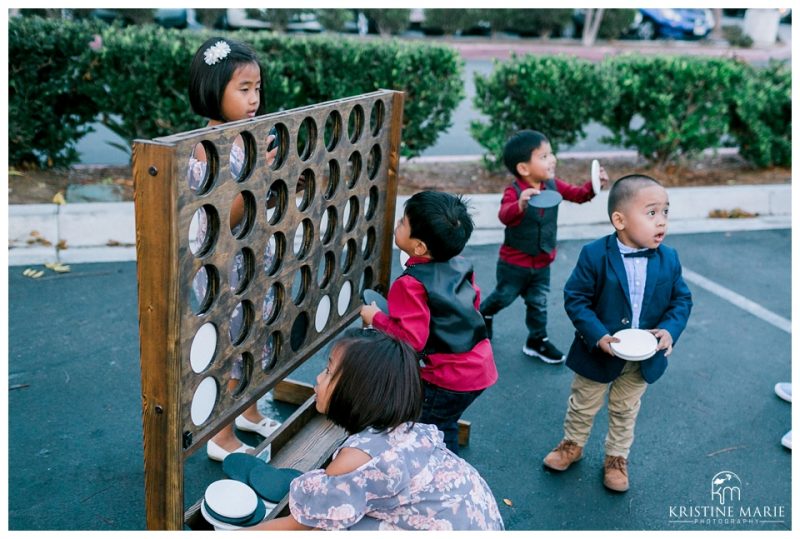cocktail hour games | BRICK Liberty Station Wedding Picture San Diego Photographer | © Kristine Marie Photography 