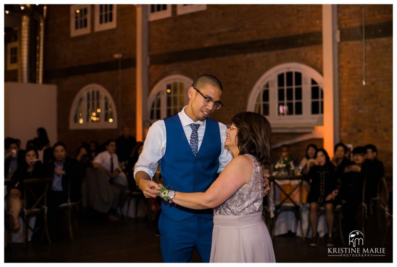 mother son dance reception | BRICK Liberty Station Wedding Picture San Diego Photographer | © Kristine Marie Photography 