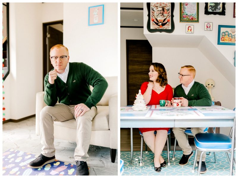 At Home Couple's Christmas Pictures | Yokosuka Family Photographer | © Kristine Marie Photography