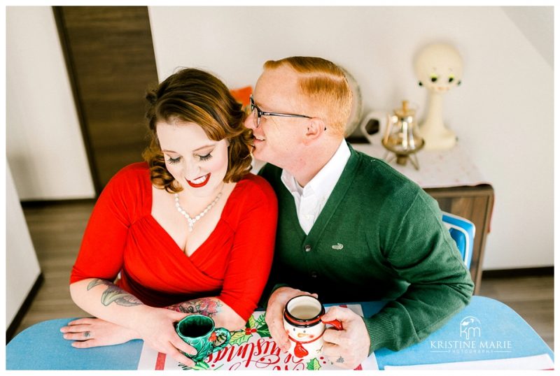 At Home Couple's Christmas Pictures | Yokosuka Family Photographer | © Kristine Marie Photography