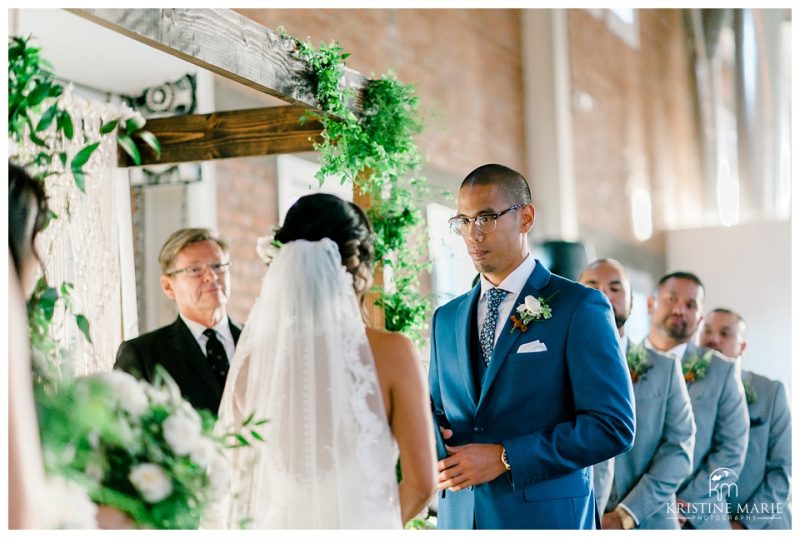 exchanging vows | BRICK Liberty Station Wedding Picture San Diego Photographer | © Kristine Marie Photography 