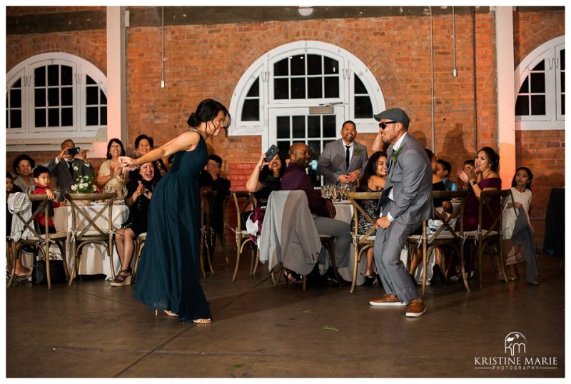 grand entrance | BRICK Liberty Station Wedding Picture San Diego Photographer | © Kristine Marie Photography 