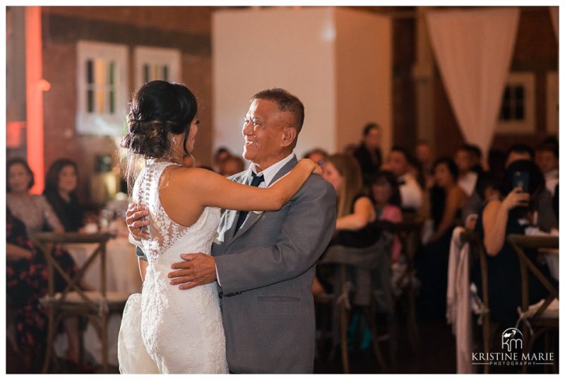 father daughter dance reception | BRICK Liberty Station Wedding Picture San Diego Photographer | © Kristine Marie Photography 