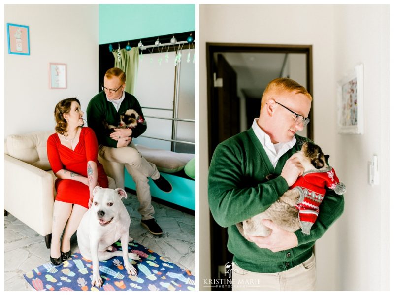At Home Couple's Christmas Pictures | Yokosuka Family Photographer | © Kristine Marie Photography