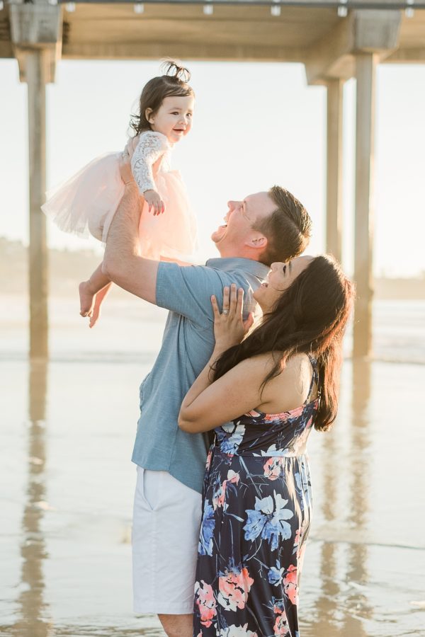 Scripps Beach Pier San Diego Family Photographer